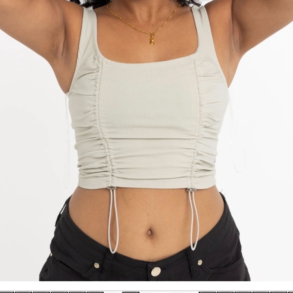 GRAY CROP TOP